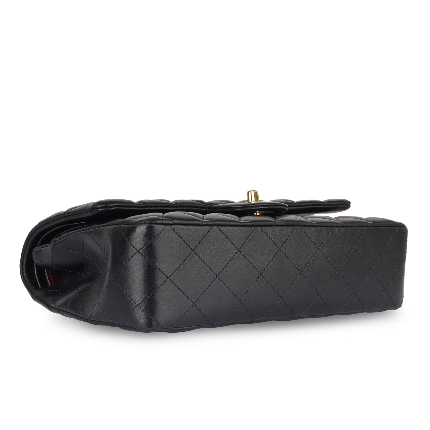 Chanel Classic Flap Lambskin Black Shoulder Bag Style 113