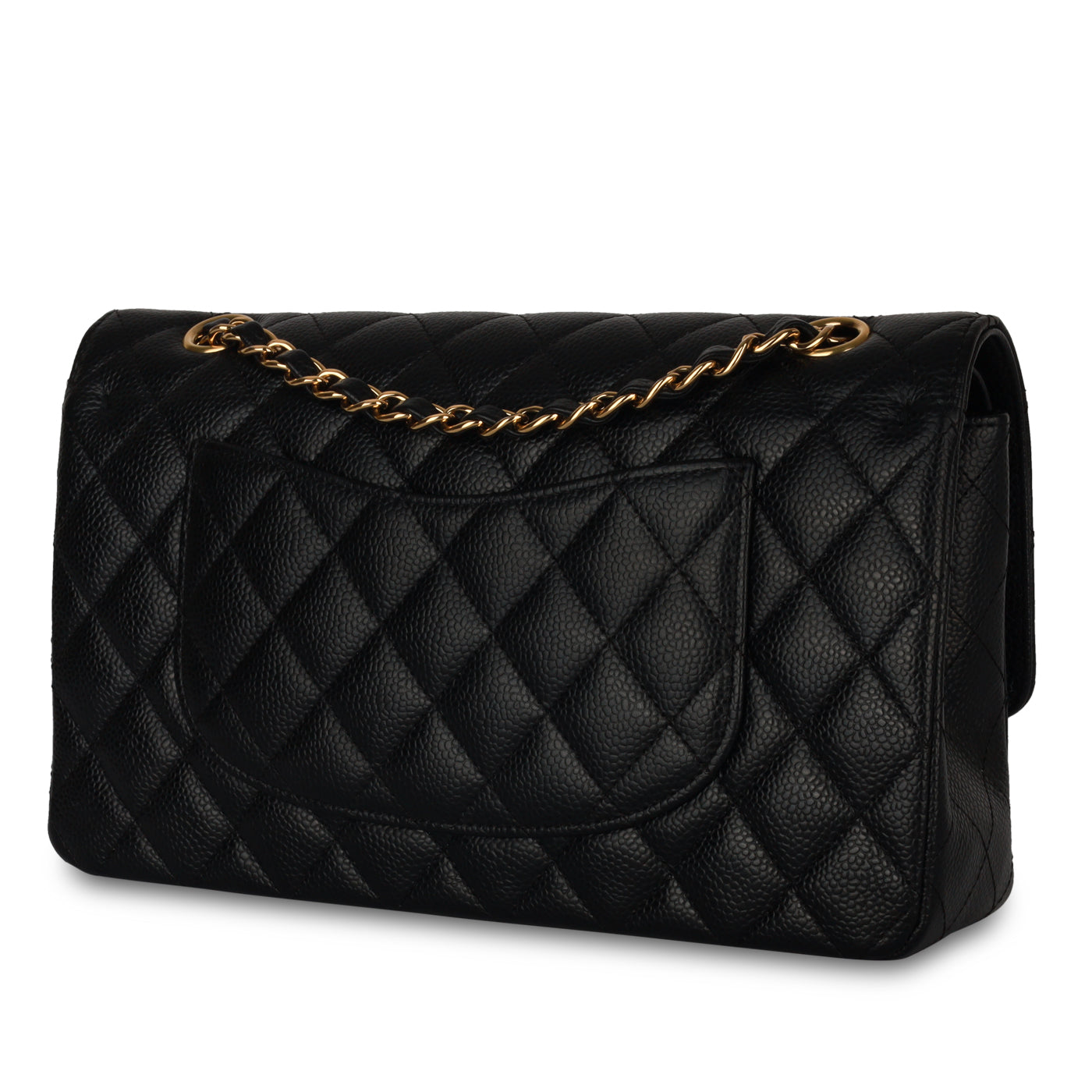 Chanel Classic Flap Lambskin Black Shoulder Bag Style 112