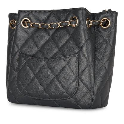 Chanel Gabrielle Caviar Black Shoulder Bag