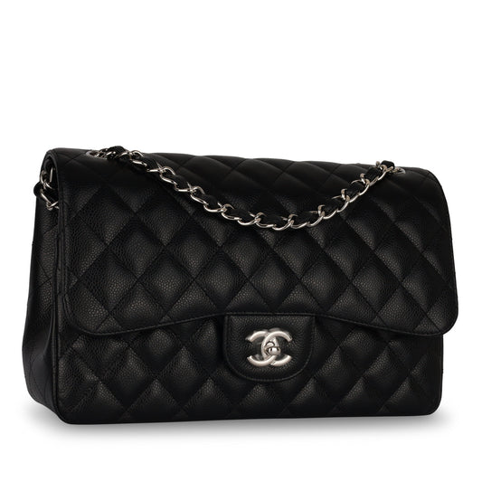 Chanel Classic Flap Lambskin Black Shoulder Bag Style 43