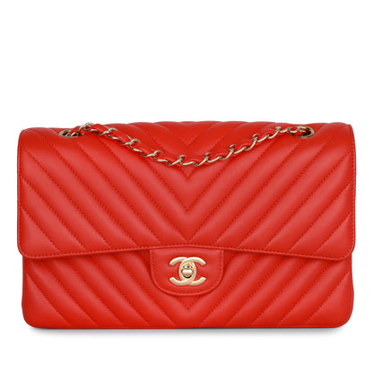Chanel Classic Flap Lambskin Gold Shoulder Bag Style 34