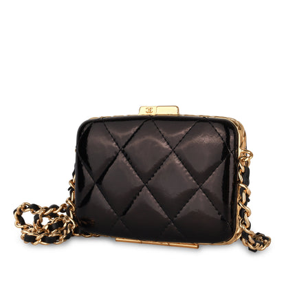 Chanel Patent Leather Black Handbag Patent Leather