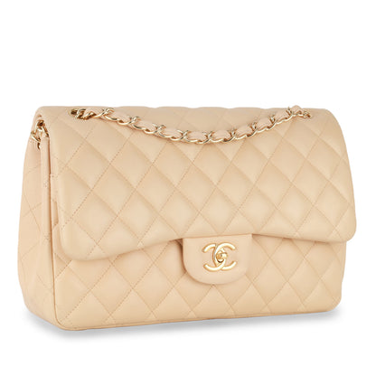 Chanel Classic Flap Lambskin Gold Shoulder Bag Style 13