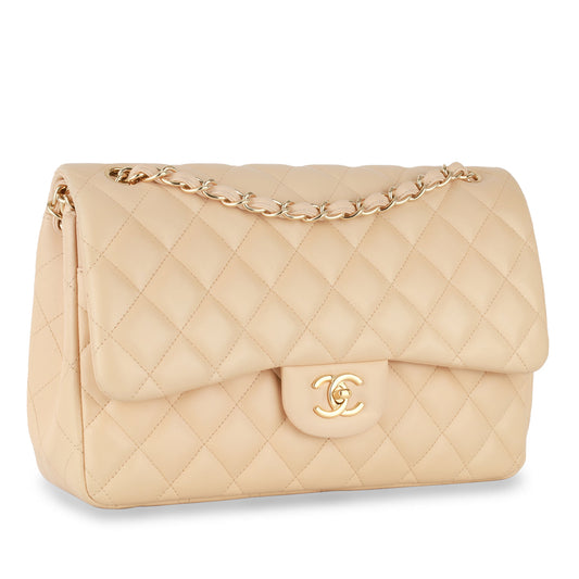 Chanel Classic Flap Lambskin Gold Shoulder Bag Style 13
