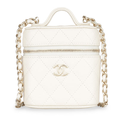 Chanel Vanity Caviar Gold Clutch Style 5