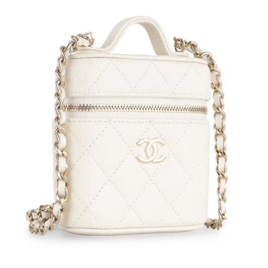 Chanel Vanity Caviar Gold Clutch Style 5