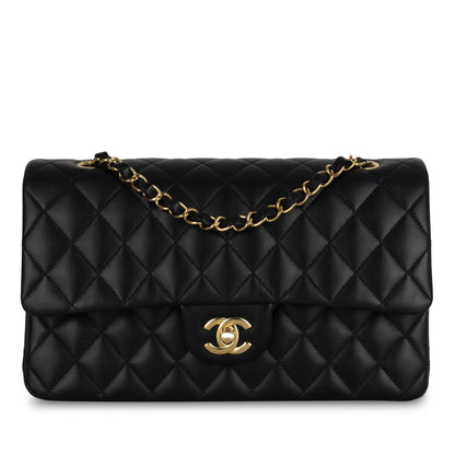 Chanel Classic Flap Lambskin Black Shoulder Bag Style 110