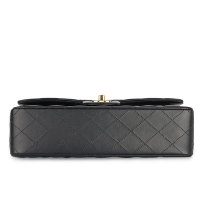 Chanel Classic Flap Lambskin Black Shoulder Bag Style 110