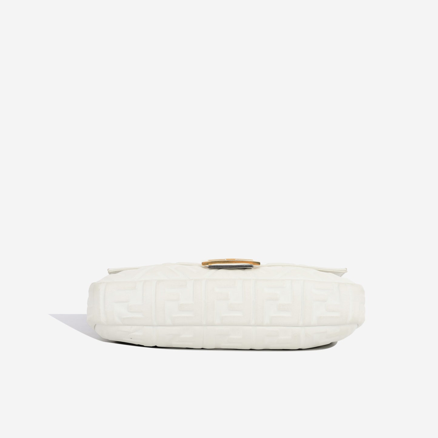 Fendi Baguette Leather White Shoulder Bag