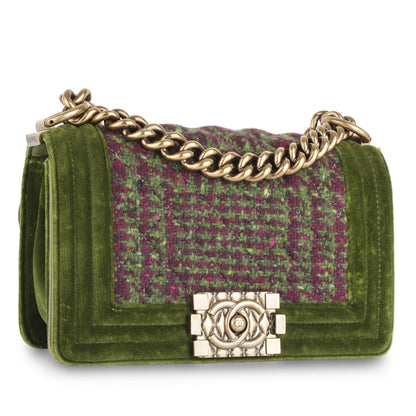 Chanel Boy Bag Tweed Black Shoulder Bag