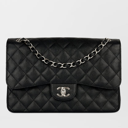 Chanel Classic Flap Lambskin Black Shoulder Bag Style 39