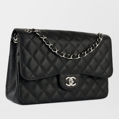 Chanel Classic Flap Lambskin Black Shoulder Bag Style 39