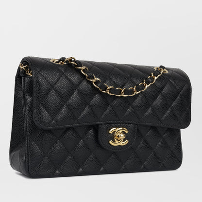 Chanel Classic Flap Lambskin Black Shoulder Bag Style 257