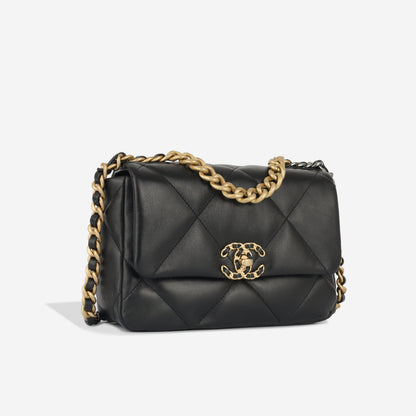 Chanel Chanel 19 Lambskin Black Shoulder Bag Style 20