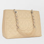 Chanel Shopping Tote Caviar Silver Tote Bag Caviar