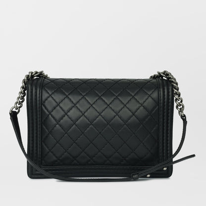 Chanel Boy Bag Lambskin Black Shoulder Bag Lambskin