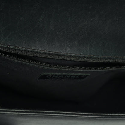 Chanel Boy Bag Lambskin Black Shoulder Bag Lambskin
