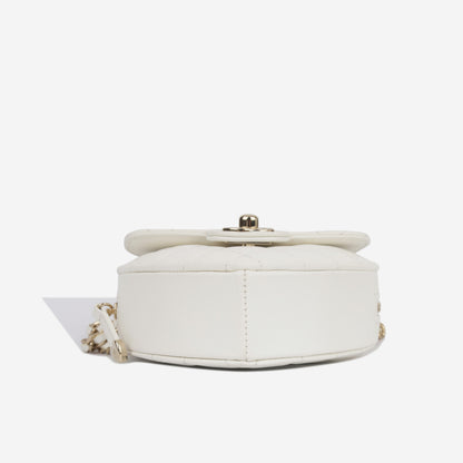 Chanel Small Heart Bag - White