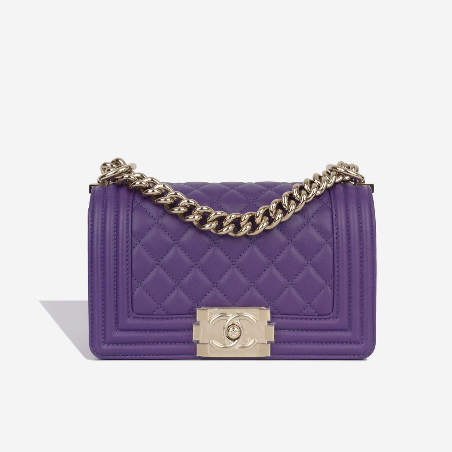 Chanel Boy Bag Lambskin Gold Shoulder Bag Style 9