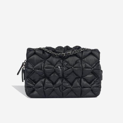 Chanel Seasonal Draped Fabric Flap