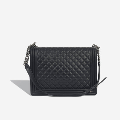 Chanel Classic Flap Lambskin Black Shoulder Bag Style 301