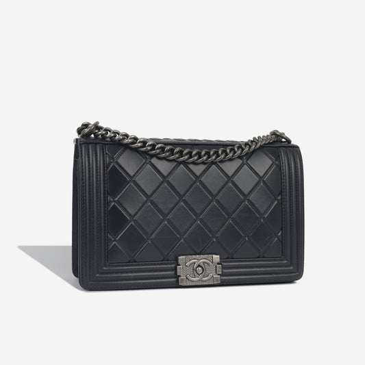 Chanel Boy Bag Calfskin Black Shoulder Bag