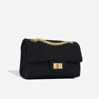 Chanel Classic Flap Calfskin Black Shoulder Bag Style 2
