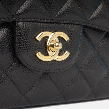 Chanel Classic Flap Caviar Black Shoulder Bag Style 16