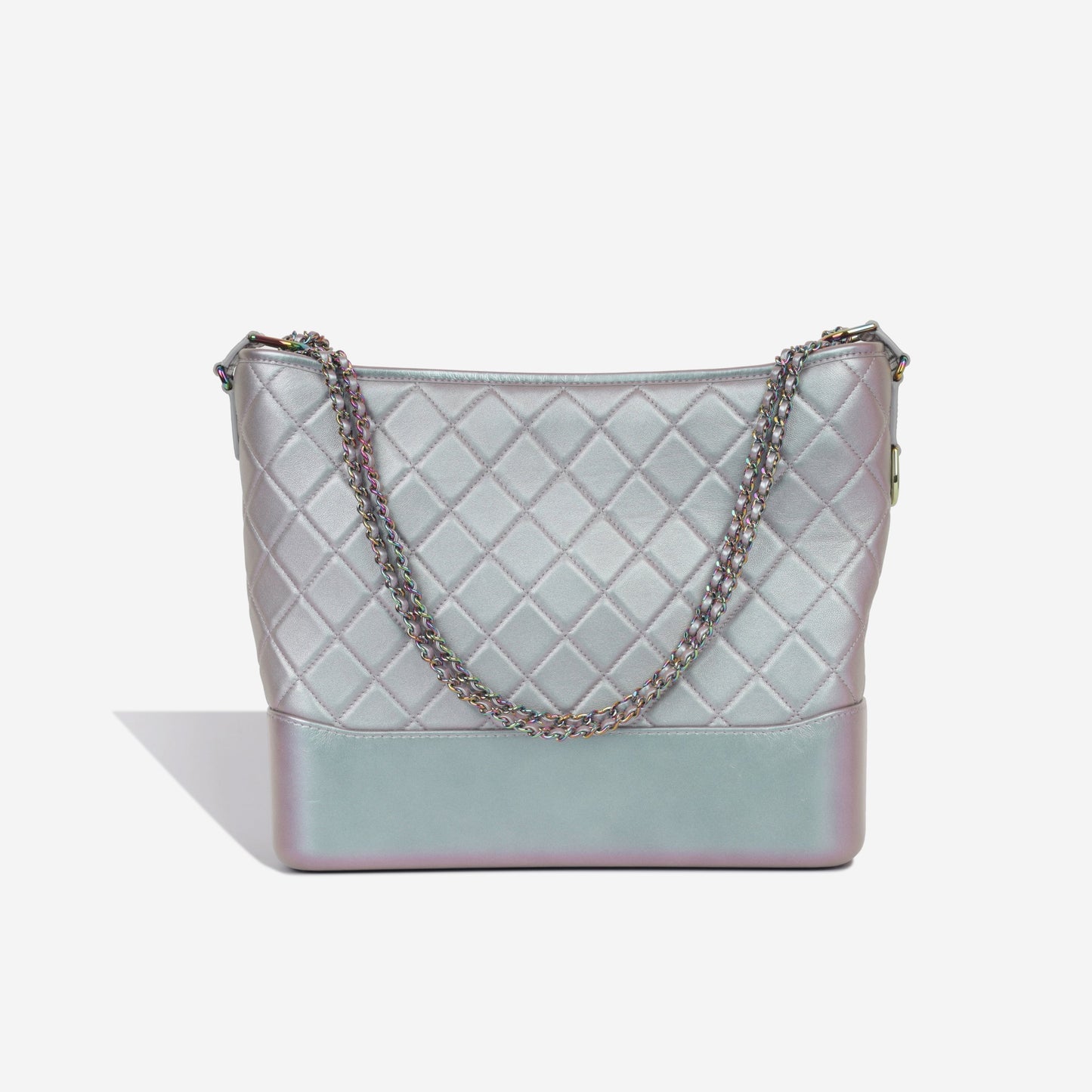 Chanel Gabrielle Lambskin Silver Shoulder Bag
