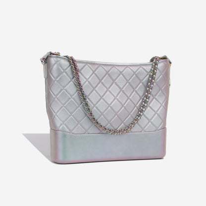 Chanel Gabrielle Lambskin Silver Shoulder Bag