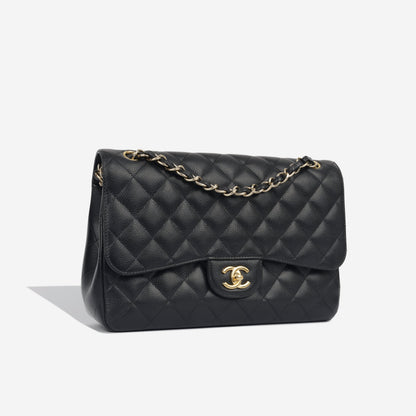 Chanel Classic Flap Lambskin Black Shoulder Bag Style 38