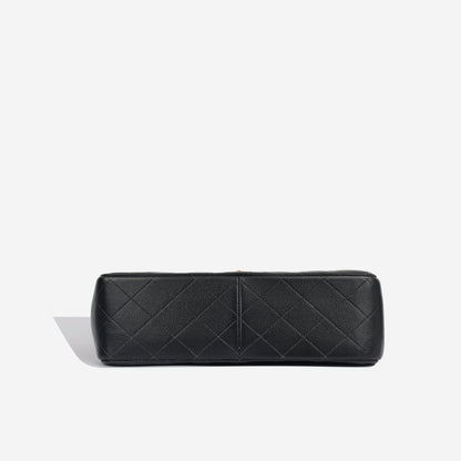 Chanel Classic Flap Lambskin Black Shoulder Bag Style 38