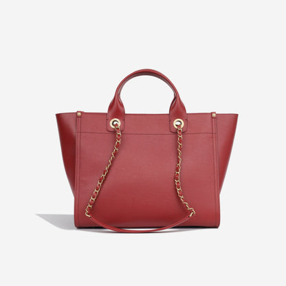 Chanel Deauville Caviar Gold Tote Bag