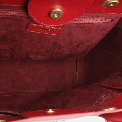 Chanel Deauville Caviar Gold Tote Bag