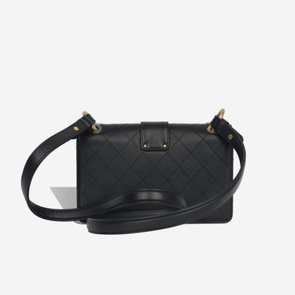 Chanel Calfskin Black Shoulder Bag Style 3