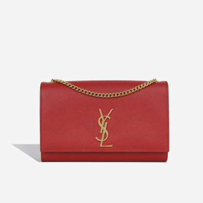 Saint Laurent Kate Leather Red Shoulder Bag Style 12