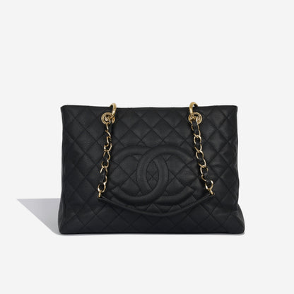Chanel Shopping Tote Caviar Black Tote Bag Style 12