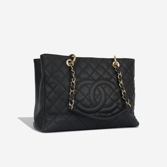 Chanel Shopping Tote Caviar Black Tote Bag Style 12