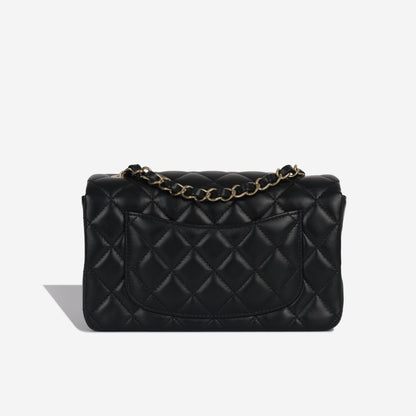 Chanel Classic Flap Lambskin Black Shoulder Bag Style 159
