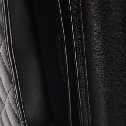 Chanel Classic Flap Lambskin Black Shoulder Bag Style 159