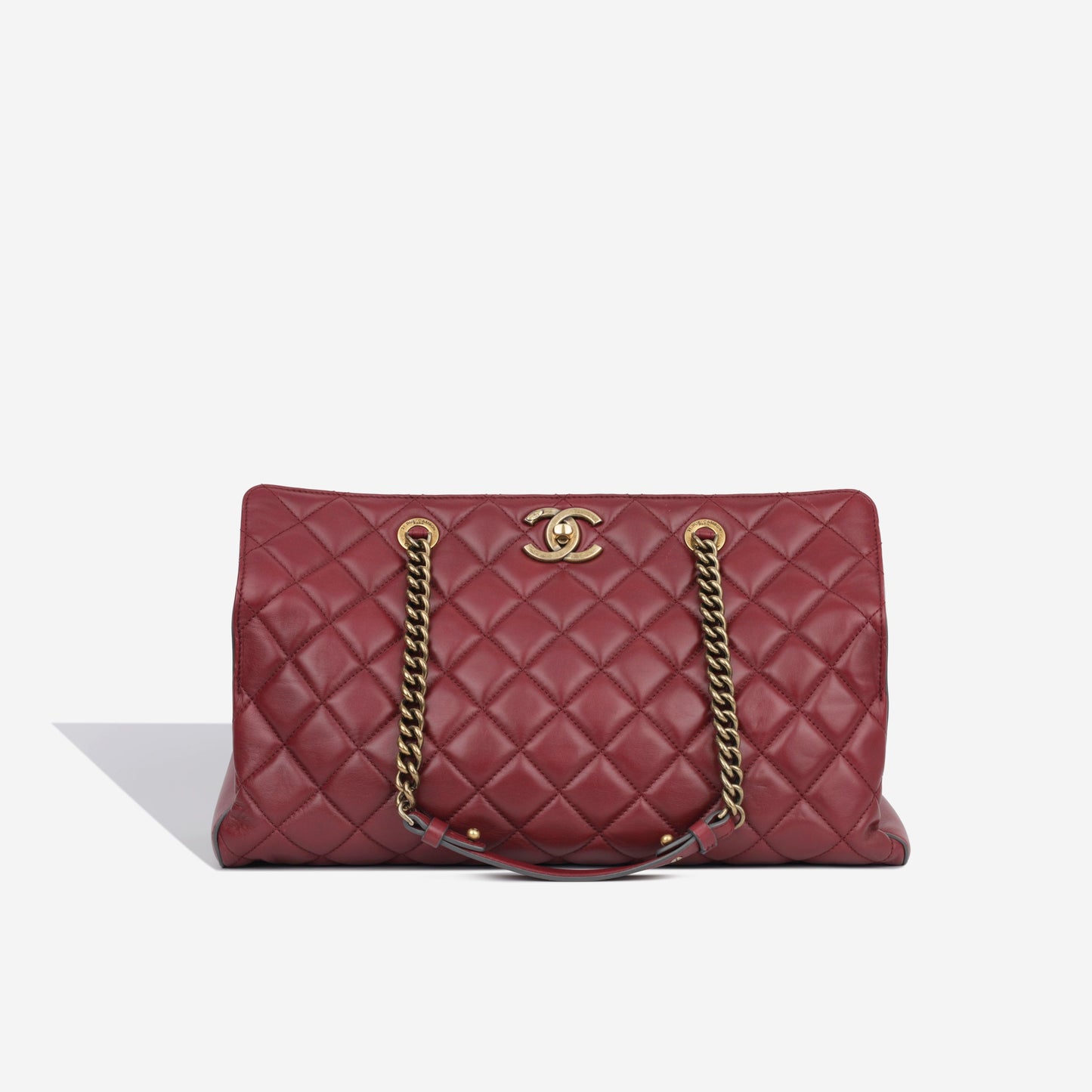 Chanel Large Shopper Tote - Burgundy
