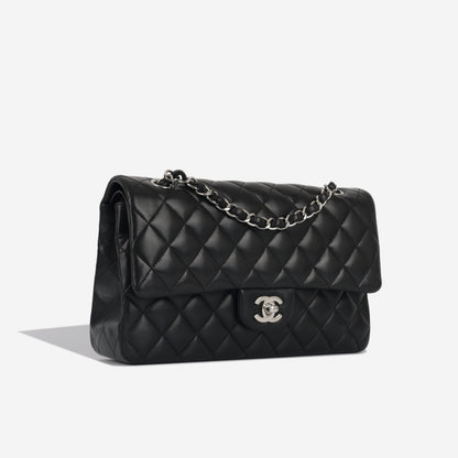 Chanel Classic Flap Lambskin Black Shoulder Bag Style 104