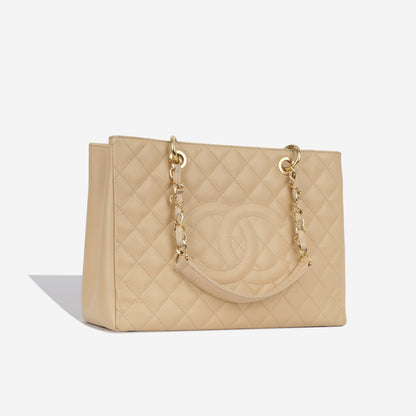 Chanel Shopping Tote Caviar Gold Tote Bag