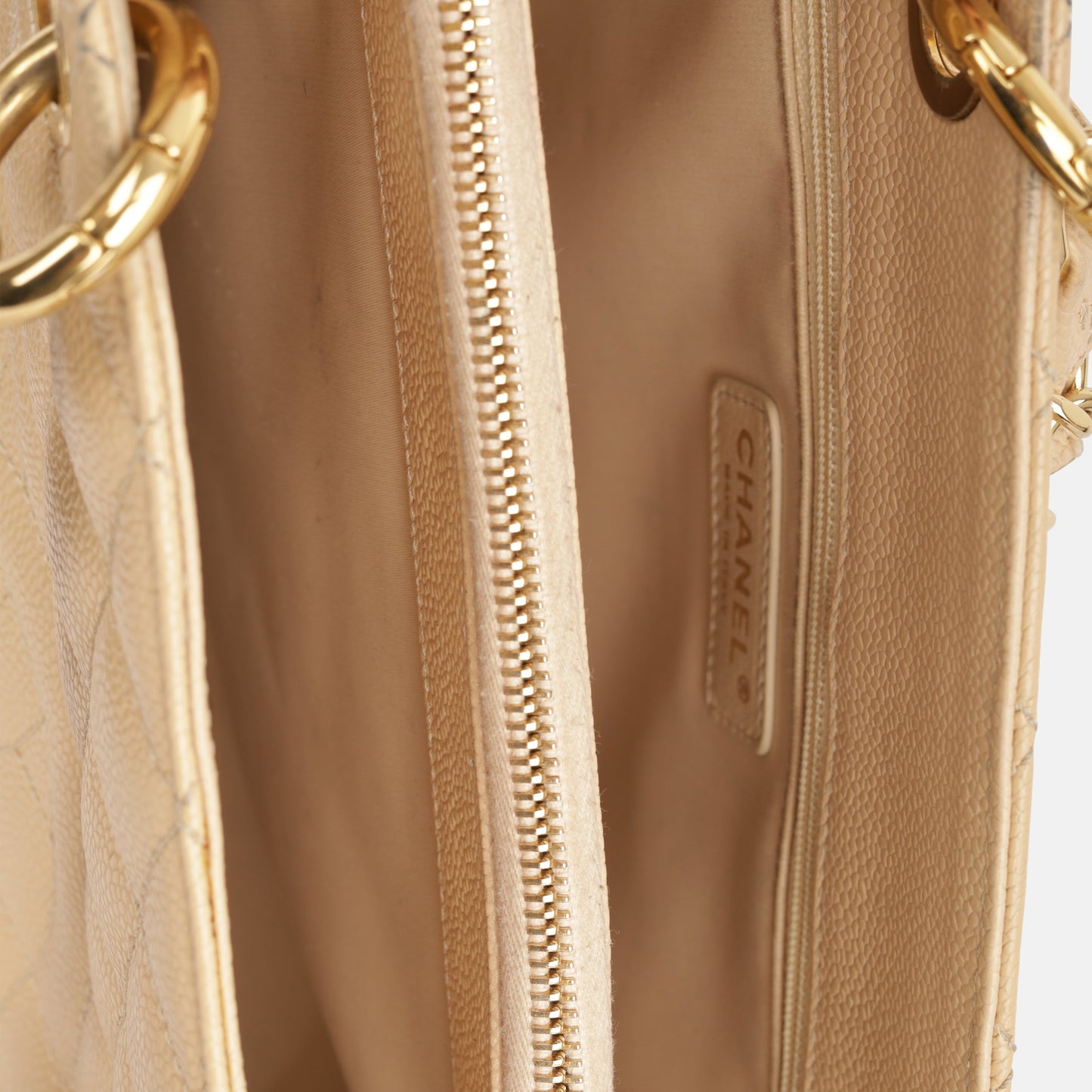 Chanel Shopping Tote Caviar Gold Tote Bag