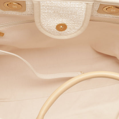 Chanel Cambon Tweed Gold Tote Bag