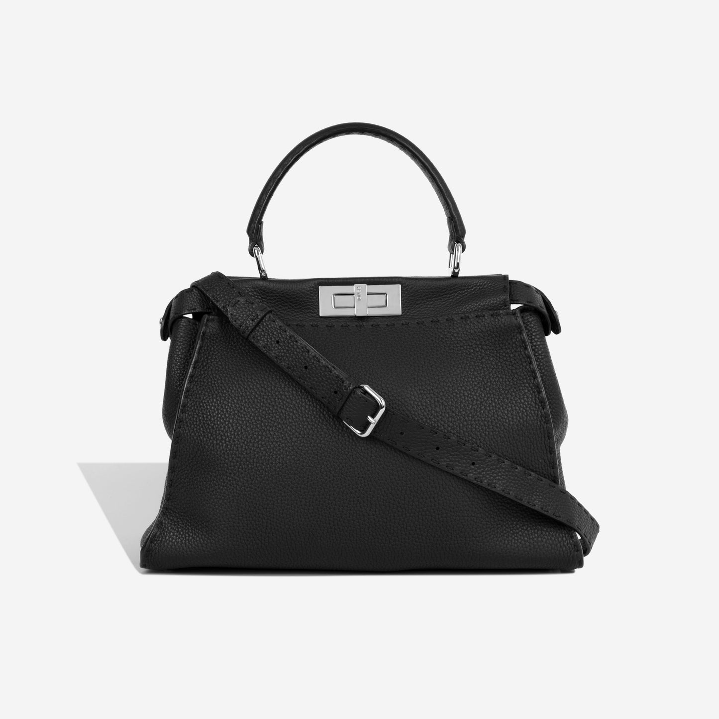 Fendi Peekaboo Leather Black Handbag Style 3