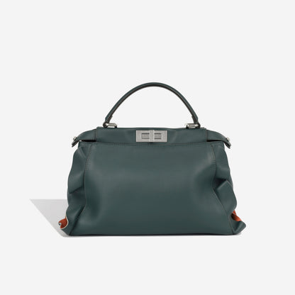 Fendi Peekaboo Calfskin Red Handbag Calfskin