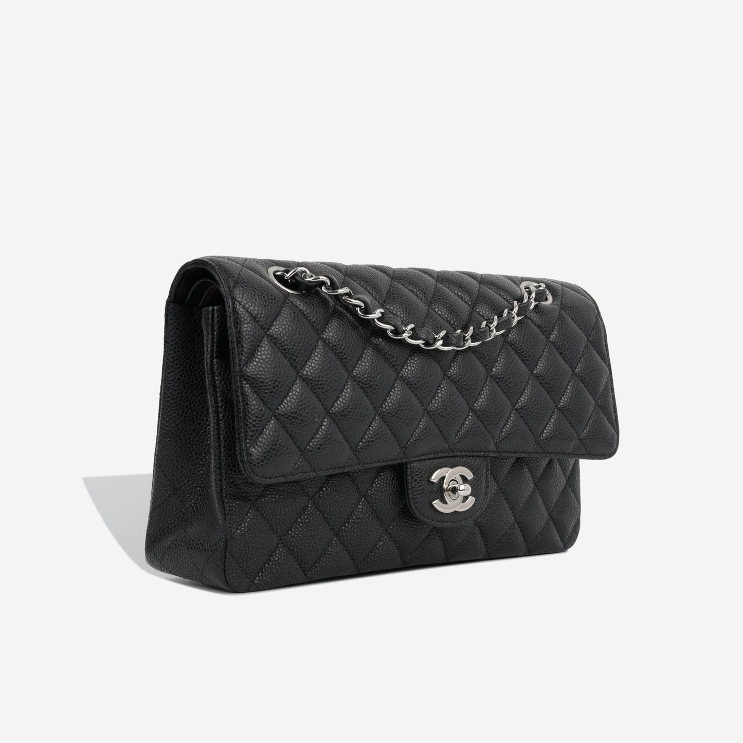 Chanel Classic Flap Caviar Black Shoulder Bag Style 75
