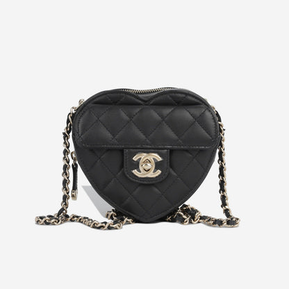 Chanel Luxury Lambskin Black Handbag Style 15