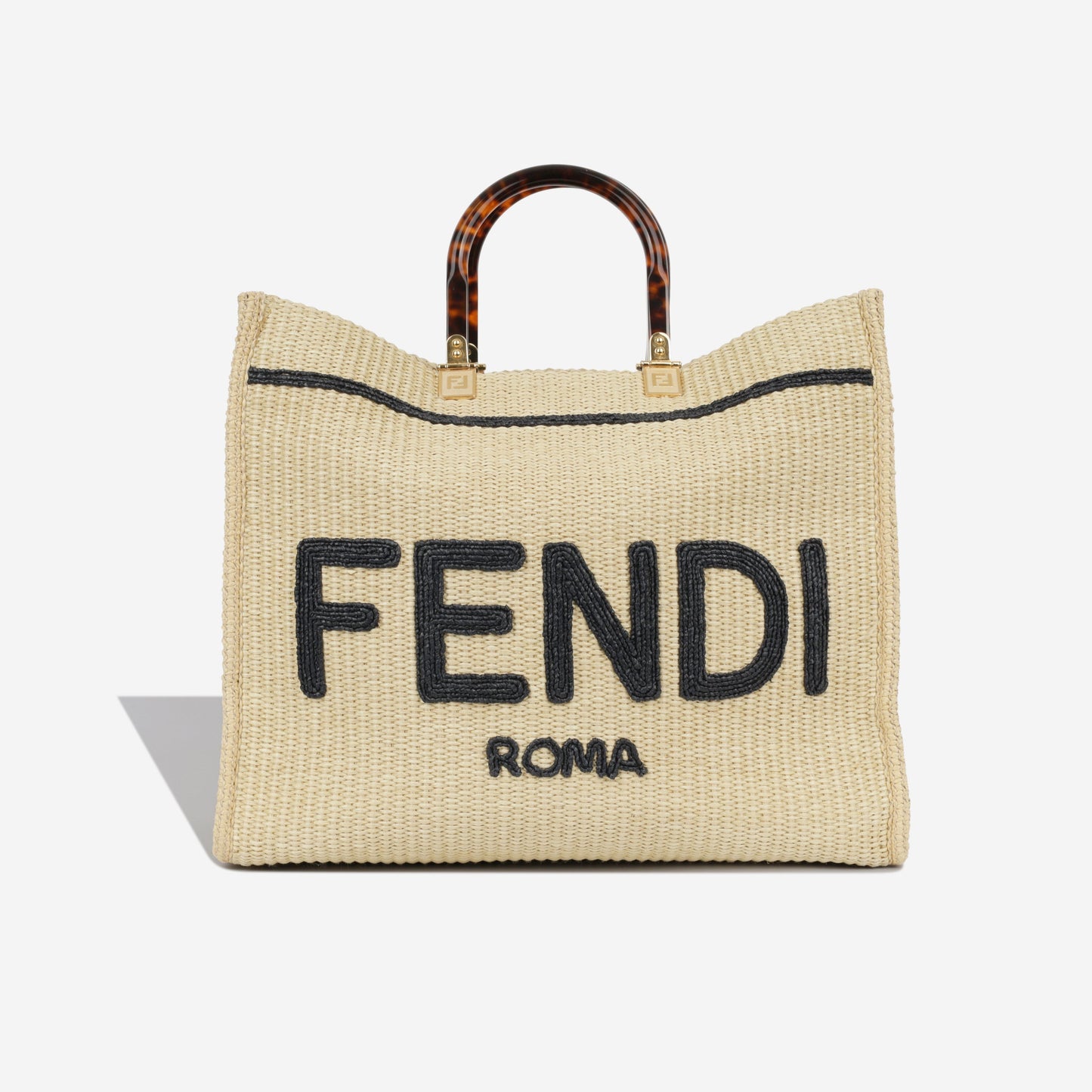 Fendi Sunshine Leather Red Tote Bag Style 28